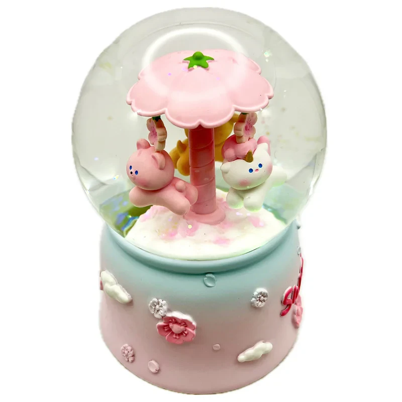 گوی موزیکال مدل پمپی Sweet طرح کراسل حیوانات دوست داشتنی کد PA1623.2.200