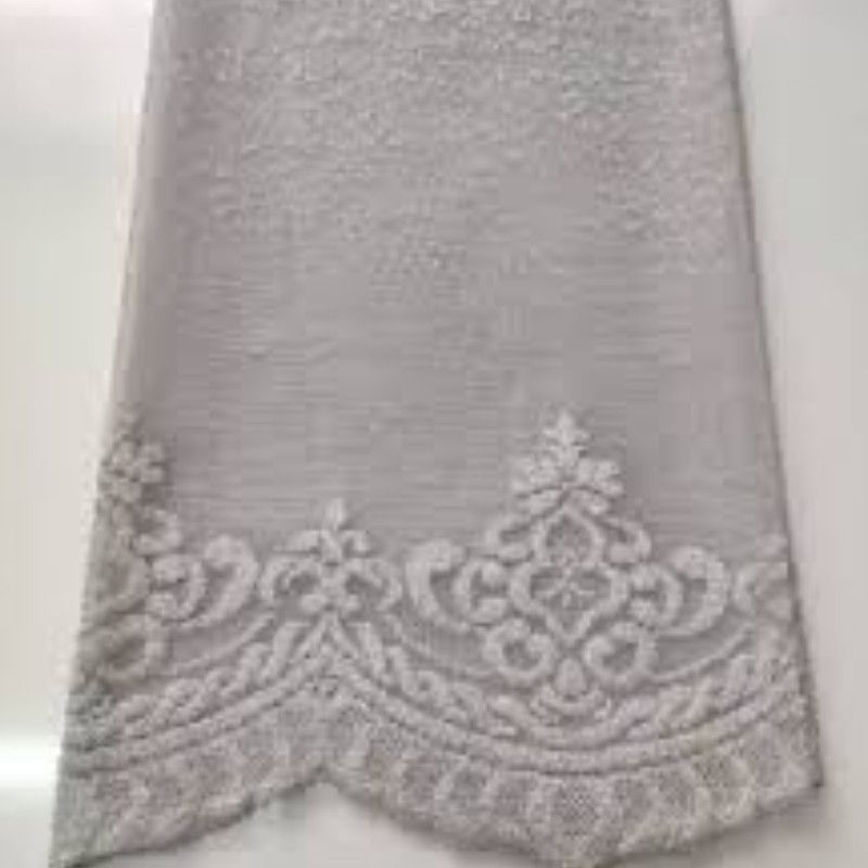 پرده مدل چین ساده تور راشل طرح برفی سایز 580*275 سانتی متر