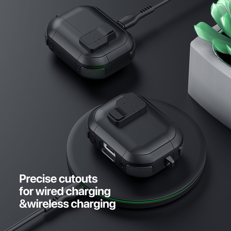 کاور دوکس دوکیس مدل PECP مناسب برای کیس اپل AirPods 4  AirPods 4 ANC