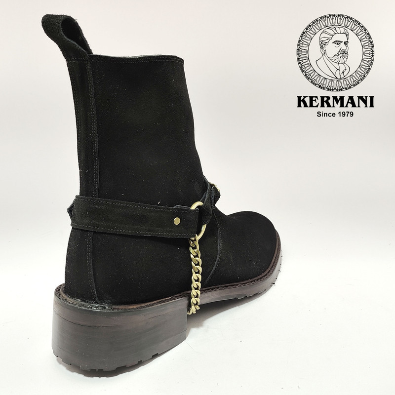 نیم بوت مردانه کرمانی مدل جیر دستدوز طبیعی کد 653