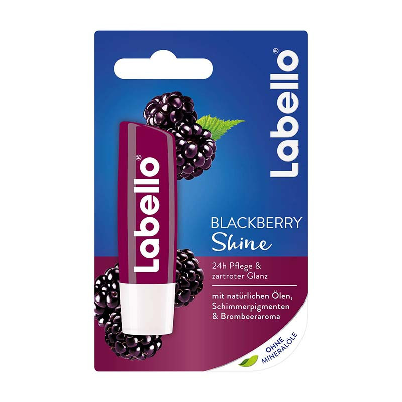 بالم لب ماتیکی لابلو مدل NEW BLACKBERRY SHINE با عصاره توت سیاه، مرطوب‌کننده، نرم‌کننده و ضد خشکی لب، فاقد الکل و ایجاد درخشندگی طبیعی