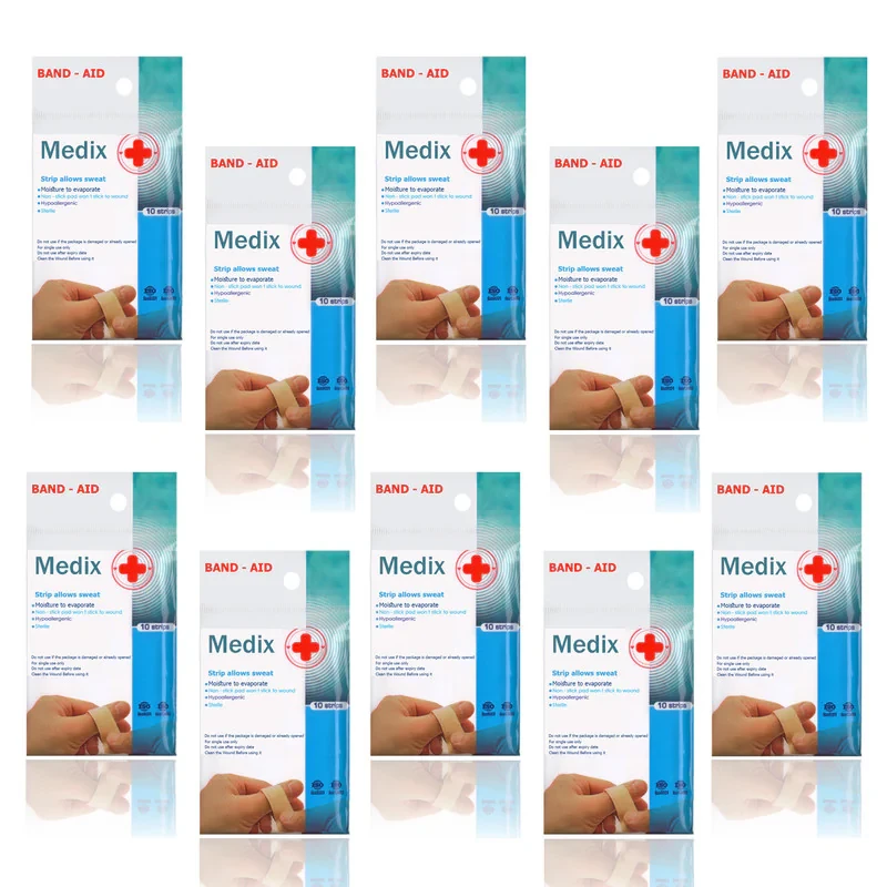 چسب زخم مدیکس مدل Hypoallergic مجموعه 10 عددی