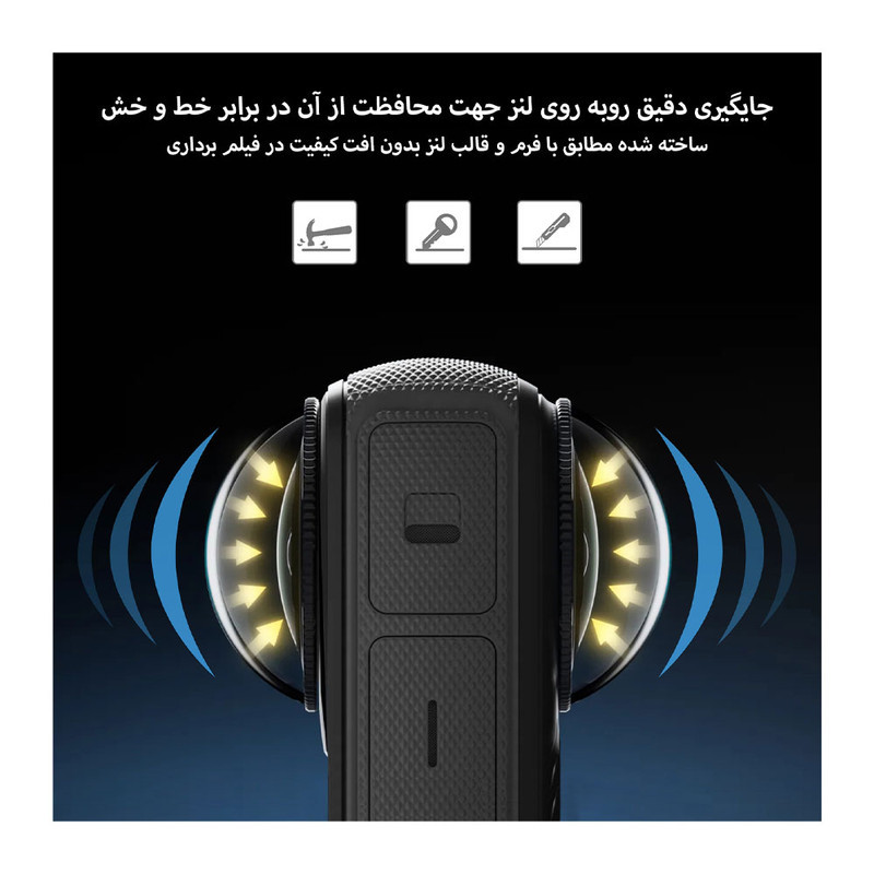 محافظ لنز پلوز مدل Lens Guard Protective PU989T  مناسب دوربین Insta360 X4