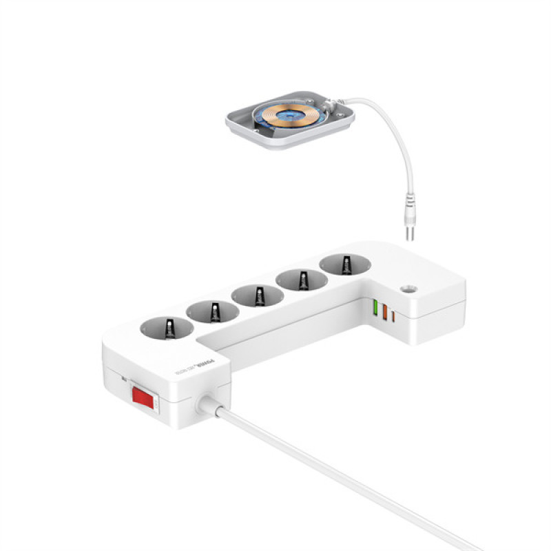 چند راهی برق و شارژر وایرلس الدینیو مدل LDNIO SN5311W