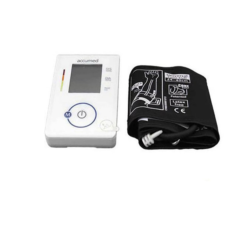 فشارسنج بازویی دیجیتال اکیومد مدل CG-165 با نمایشگر LCD بزرگ، حافظه 90 عددی، محاسبه میانگین 3 نتیجه آخر و اندازه‌گیری ضربان قلب 40 تا 200 ضربه در دقیقه