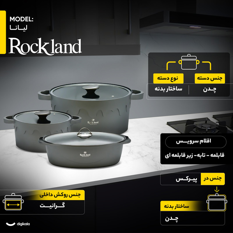 سرویس پخت و پز 21 پارچه راکلند مدل لیانا کد 800105