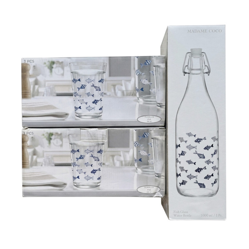 سرویس پارچ و لیوان 7 پارچه مادام کوکو مدل Fish