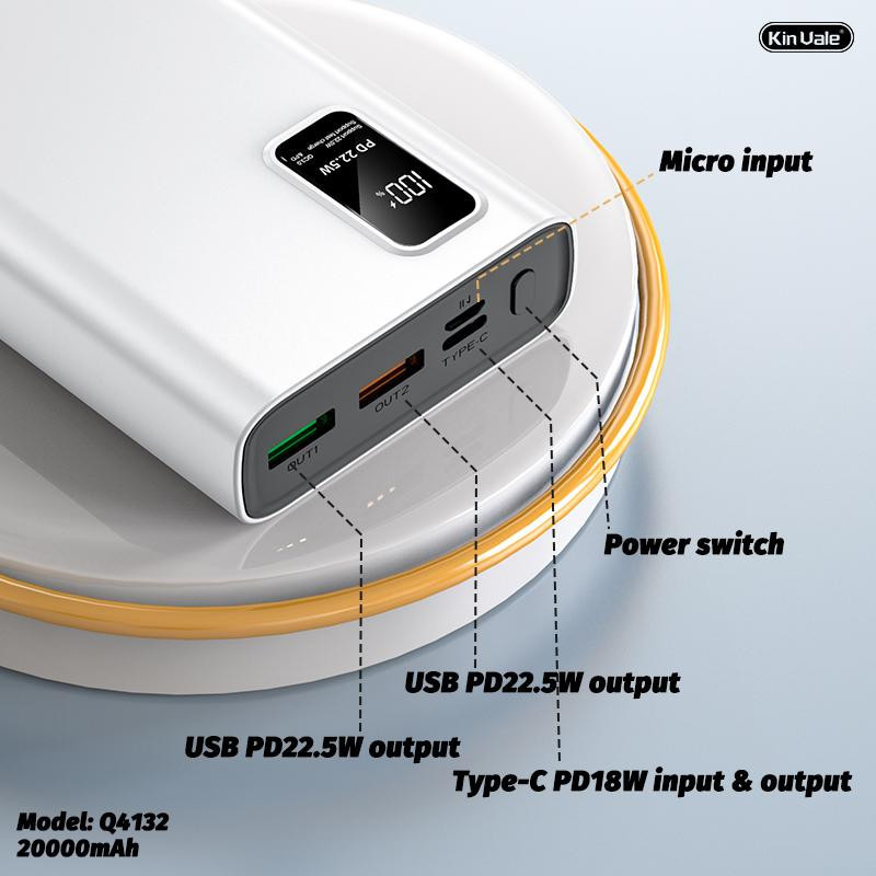 پاوربانک کین واله مدل Q4132 ظرفیت 20000 میلی آمپر ساعت
