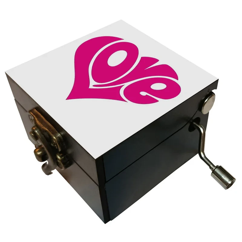 جعبه موزیکال مدل هندلی طرح عشق love کد 2039