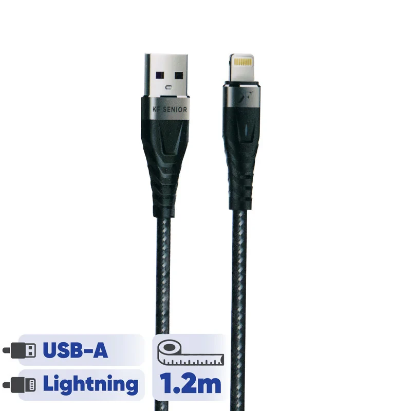 کابل تبدیل USB به لایتنینگ کی اف سنیور مدل S8ـ_IP طول 1.2 متر