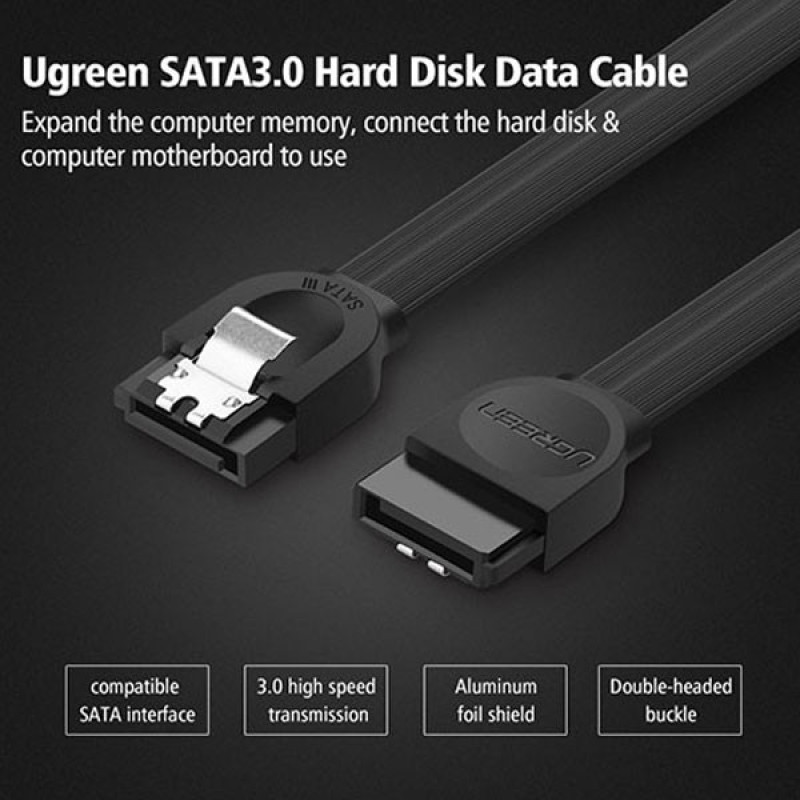 کابل دیتا SATA3 یوگرین مدل US217-30796 طول 0.5 متر