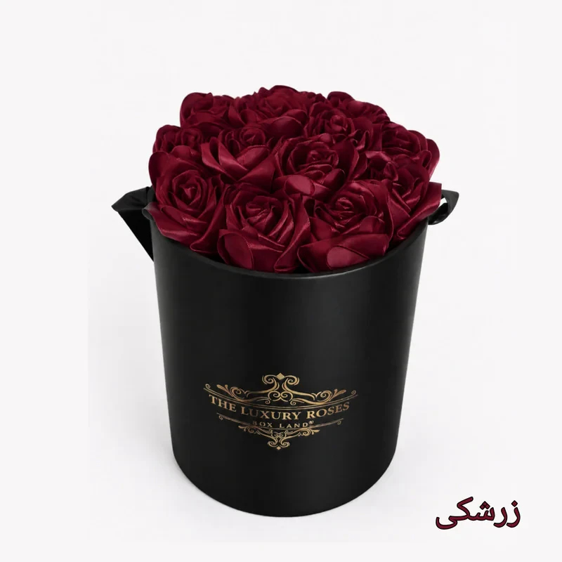 باکس گل مصنوعی مدل رز روبانی 13 شاخه