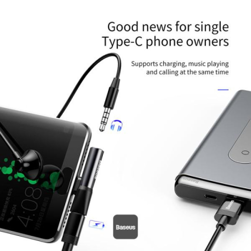 مبدل USB-C به AUXUSB-C باسئوس مدل l41