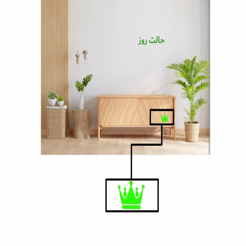 استیکر کلید و پریز مدل شبنما طرح کینگ