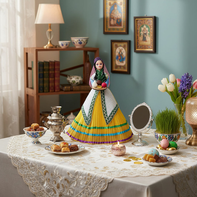 هفت سین مدل  بانوی سنتی