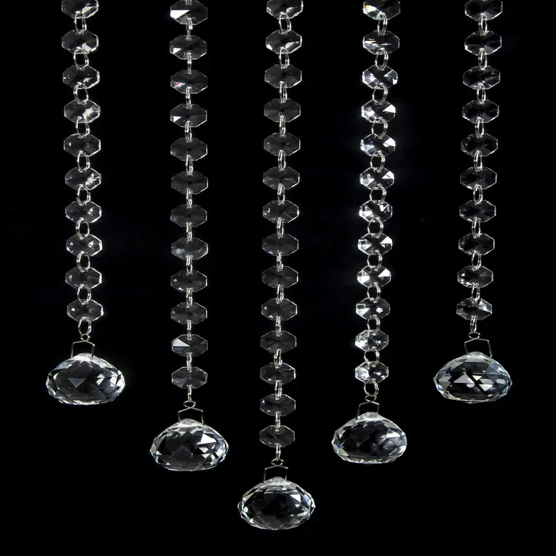 پرده ریشه ای مدل کریستال پله ای سایز 100x100 سانتی متر