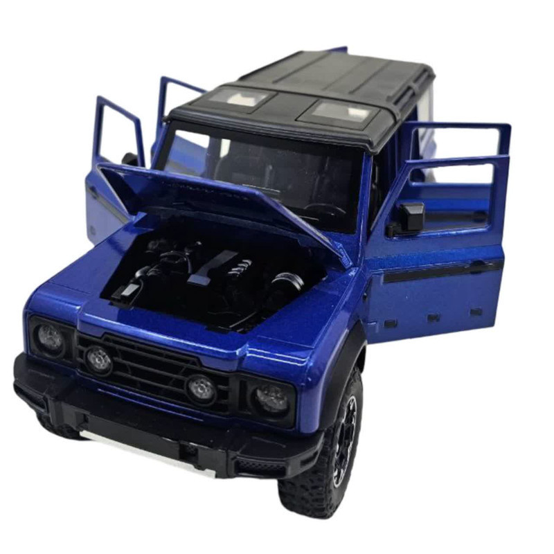 ماکت ماشین ناب سل مدل لندروور پاژن آفرود دودزا فلزی موزیکال چراغدار عقب کش کد Land Rover Offroad Pageant Smoked Metal Musical Lighted