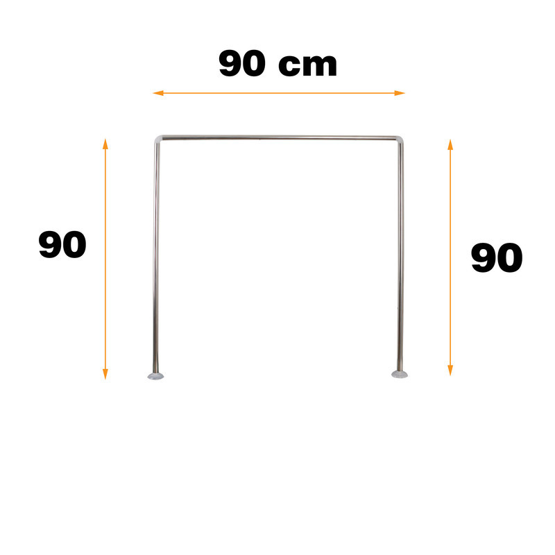 میله پرده حمام پیسو مدل U سایز 90x90 سانتی متر