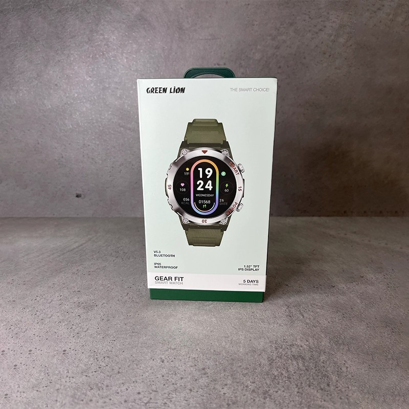 ساعت هوشمند 1.52 اینچی گرین لاین مدل GEAR FIT با بند سیلیکونی