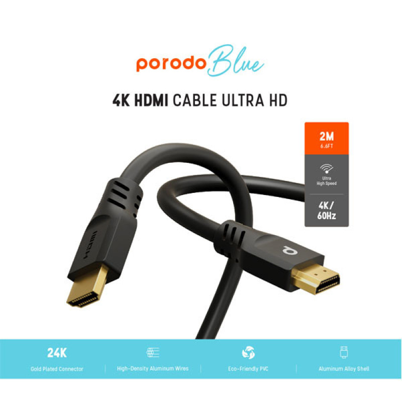 کابل HDMI پرودو مدل PB-HD4K2M  طول 2 متر