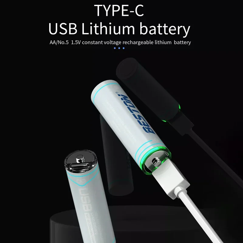 باتری قلمی قابل شارژ بستون مدل type C بسته 4 عددی
