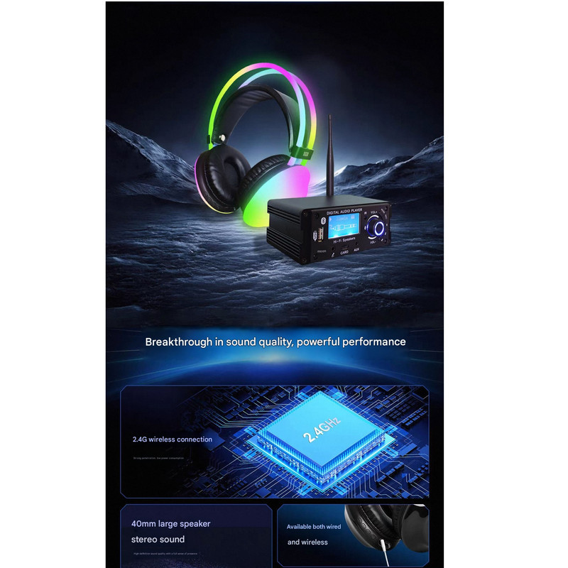 هدست مخصوص بازی بلوتوثی دوپریم مدل Uniguma RGB