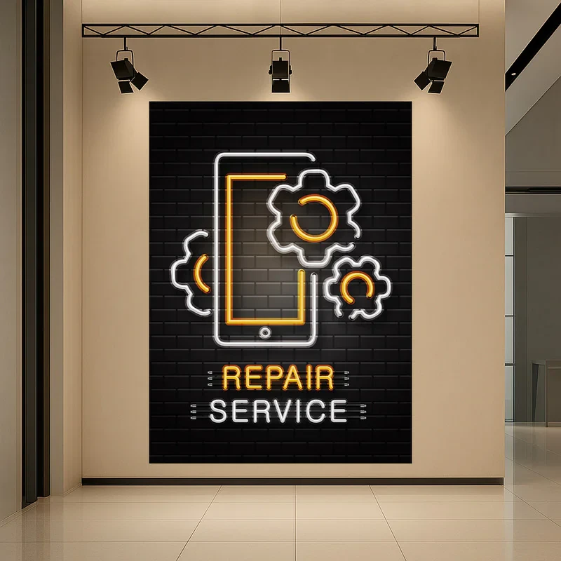 تابلو بوم طرح مخمل تعمیرات موبایل مدل نئون کد AR3059414