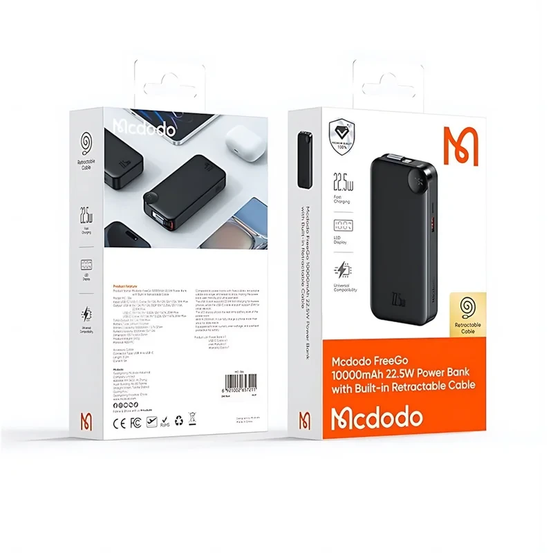پاوربانک مک دودو مدل MC-386 ظرفیت 10000 میلی آمپرساعت