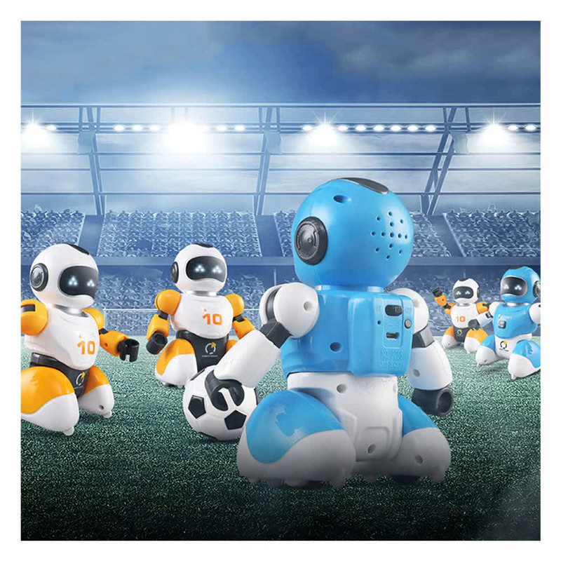 ربات ناب سل مدل فوتبالیست هوشمند شارژی مجموعه 2 عددی به همراه دروازه SOCCER ROBOT