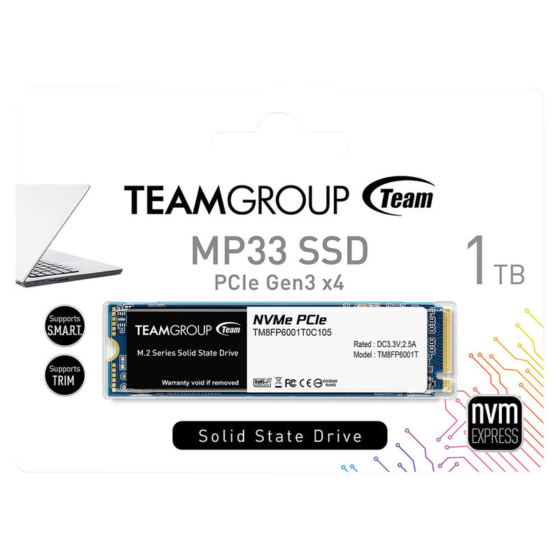 اس اس دی اینترنال تیم گروپ مدل M.2 MP33 ظرفیت 1 ترابایت