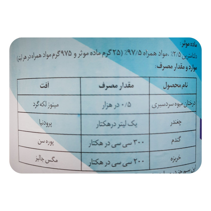 حشره کش دلتامترین مهان مدل دسیس حجم 1 لیتر
