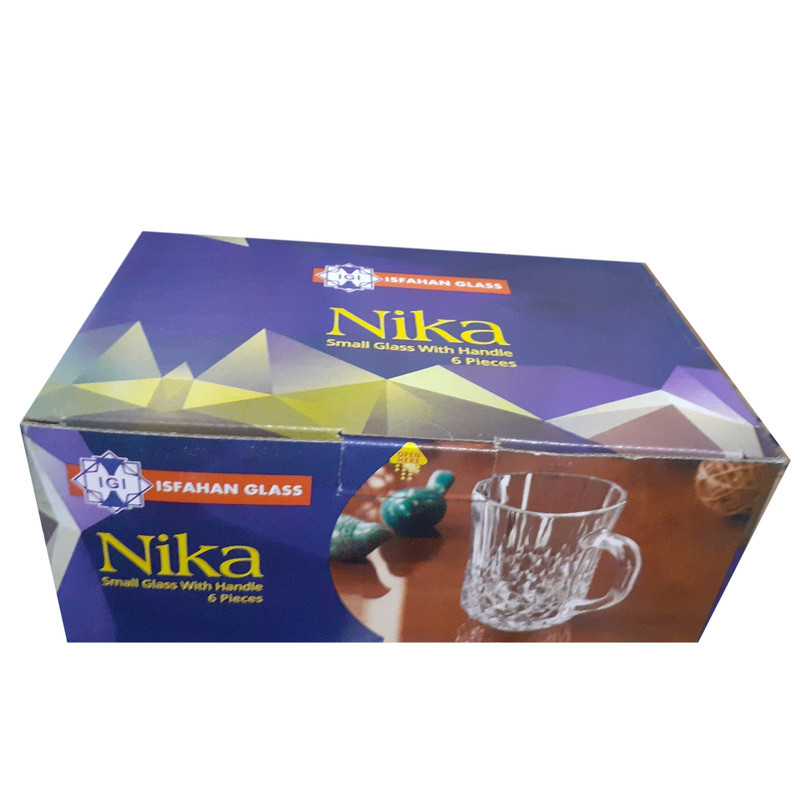 استکان شیشه و بلور اصفهان مدل NIKA بسته 6 عددی