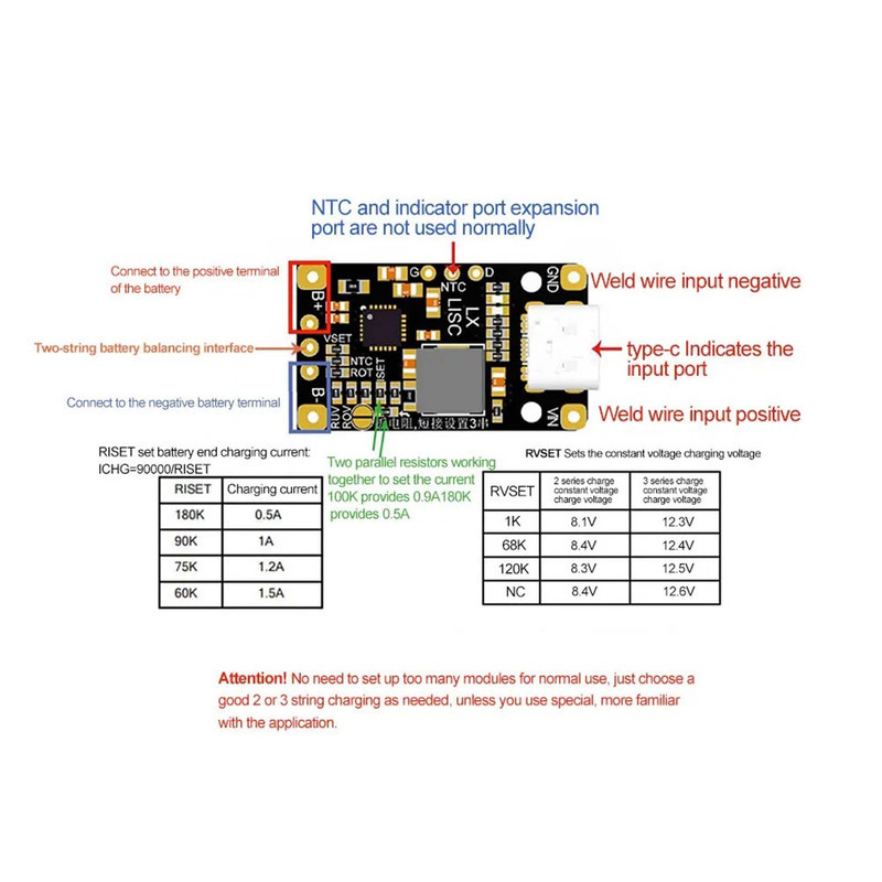 ماژول شارژ باتری لیتیومی 2 سلول و 3 سلول  مدل 2S-3S-IP2326-USBC