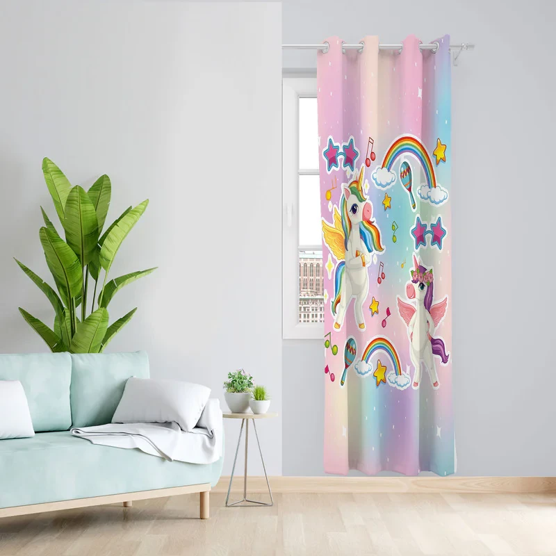 پرده مدل تک شاخ مخمل پانچی کد 1129a سایز 140x200 سانتی متر