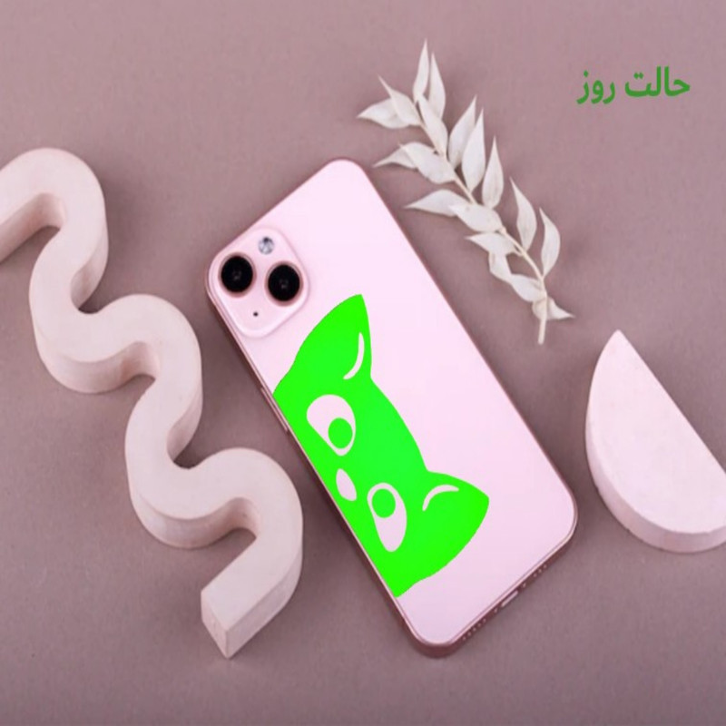 استیکر کلید و پریز مدل شبنما طرح گربه کد 01