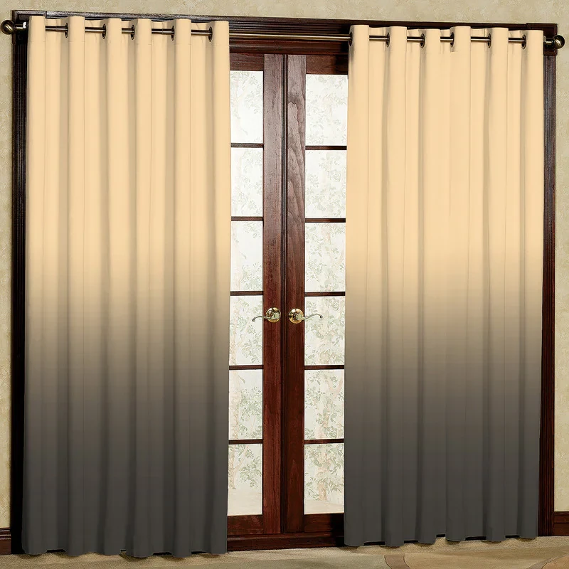 پرده مدل سایه روشن کرم قهوه ای مخمل پانچی کد 4096 سایز 200x140 سانتی متر
