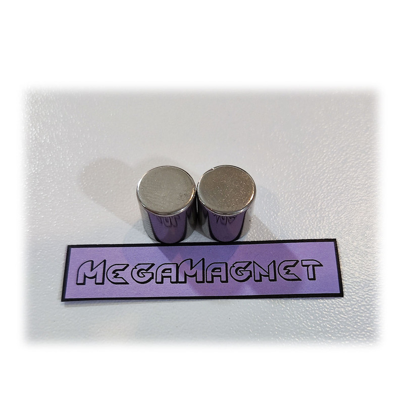 آهن ربا مدل نئودیمیوم استوانه D10x10mm بسته 2 عددی