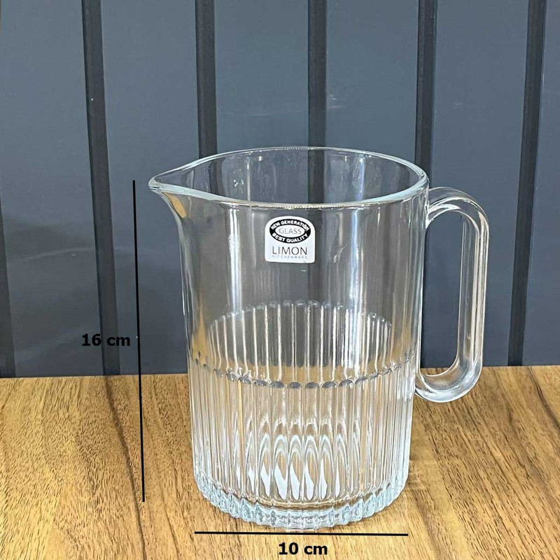پارچ لیمون مدل شیشه ای شیاردار کد HS2228