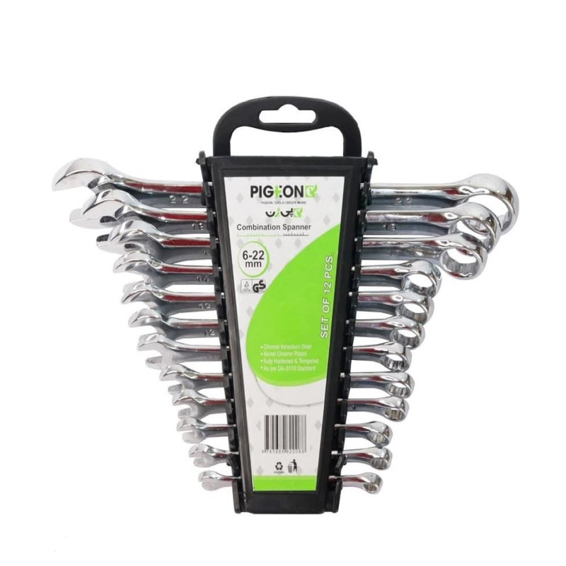 آچار یکسر تخت و یکسر رینگی پی ژن مدل 6-22 مجموعه 12 عددی