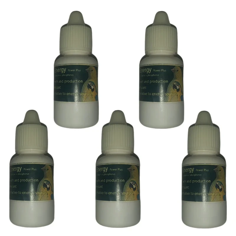 محلول افزایش انرژی پرندگان مدل POWERplus005 حجم 25 میلی لیتر مجموعه 5 عددی