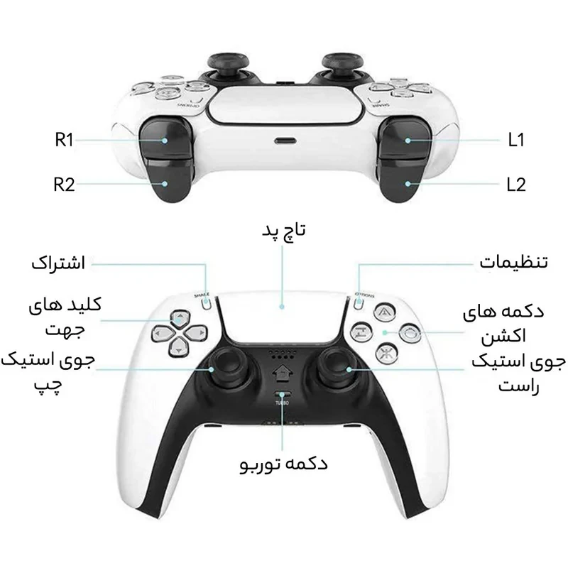 دسته بازی پلی استیشن 4 طرح ساده مدل Wireless controller T28