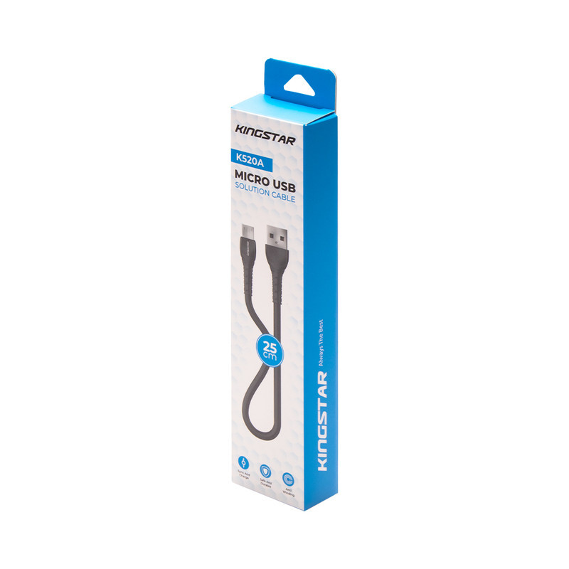 کابل تبدیل USB به microUSB کینگ استار مدل K520A طول 0.25 متر