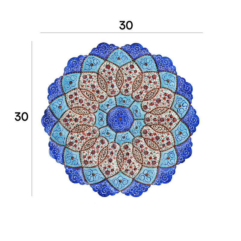 بشقاب میناکاری مسی فرازهنر کد 302