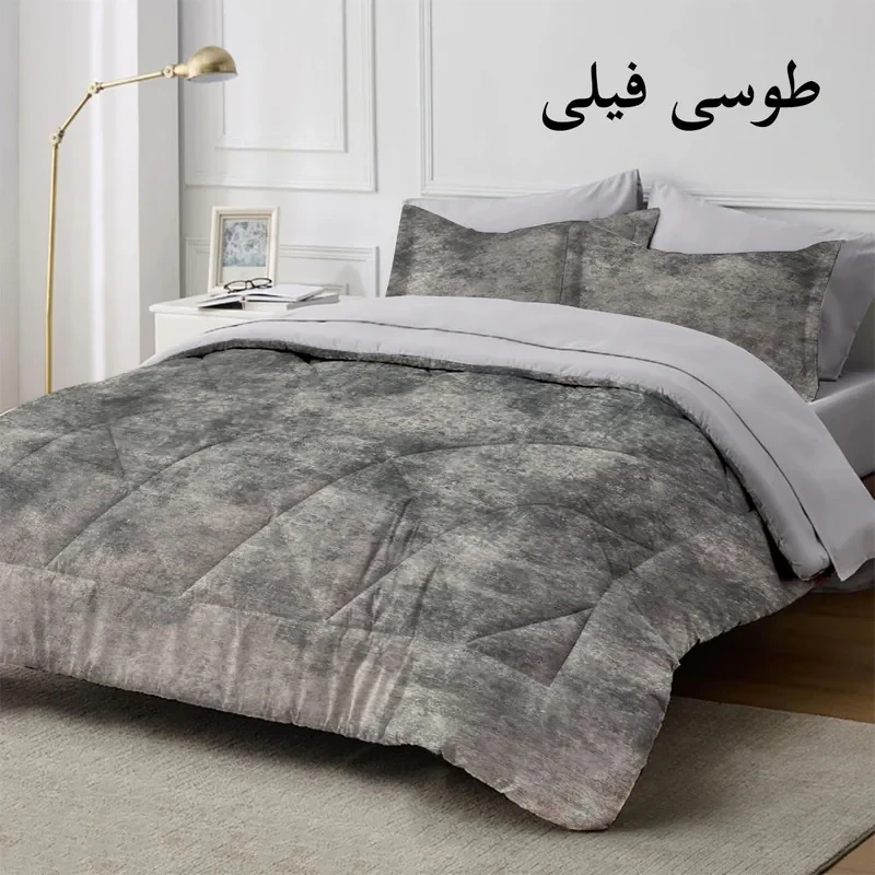 سرویس روتختی دونفره 6 تکه نوپه هوم مدل مخمل پتینه 1021