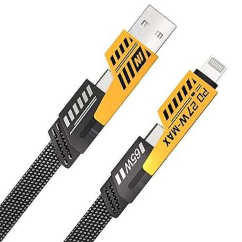 کابل تبدیل USBUSB-C به لایتنینگUSB-C اچ تی ام مدل 4in1 طول 1.2 متر