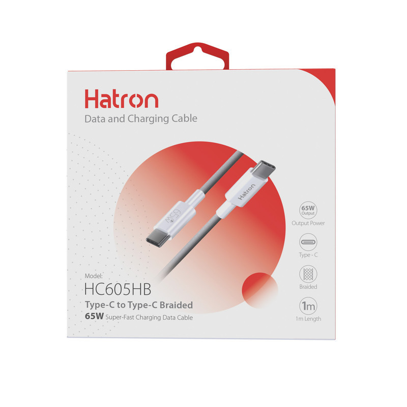 کابل تبدیل USB-C هترون مدل HC605HB طول 1 متر
