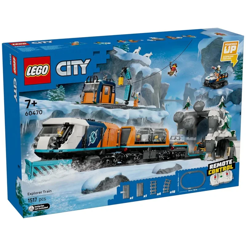 لگو ۱۵۱۷ تکه سری سیتی مدل Explorers’ Arctic Polar Express Train کد 60470