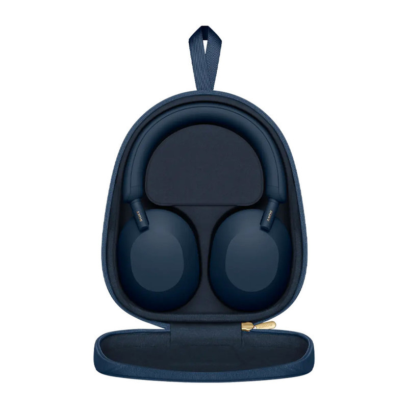 هدفون بی‌سیم سونی مدل WH-1000XM5 با نویز کنسلینگ فعال (ANC)، درگاه شارژ USB Type-C، دارای 4 میکروفون با فناوری Beamforming، پشتیبانی از دستیار صوتی، قابلیت اتصال همزمان به دو دستگاه