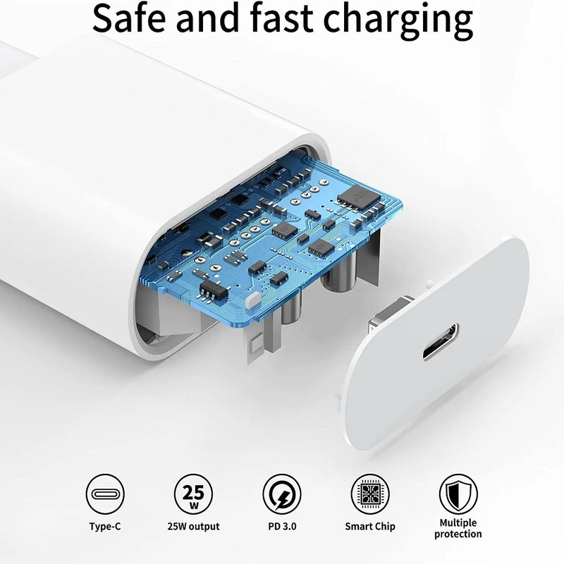 شارژر دیواری 20 وات مدل A2347 به همراه کابل USB-C