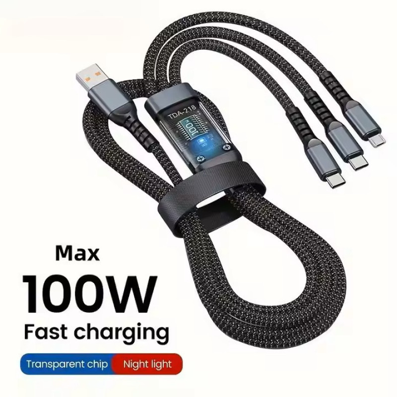 کابل تبدیل USB به micro USBلایتنینگUSB-C مدلTDA-218 طول 1.2 متر